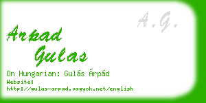 arpad gulas business card